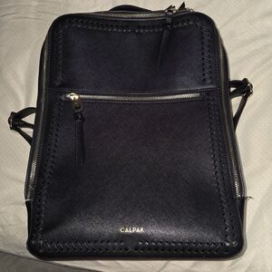Calpak 15 inch Black Backpack with Silver Accents